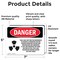 Signmission Radiation & Laser Sign, 5 in H x 7 in W, Vinyl Decal, Rectangle OS-2PACK-DS-D-57-L-2527 - alternate 2
